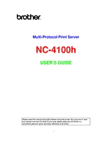 Brother NC-4100H Manuale Utente