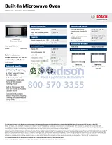 Bosch HMB5051X Product Datasheet