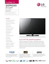 LG 50PK550 产品宣传页