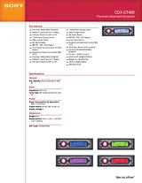 Sony CDX-GT400 Guia De Especificação