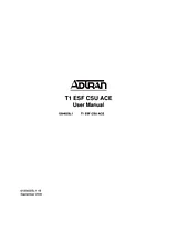 Adtran T1 ESF CSU ACE 1204025L1 Manual Do Utilizador