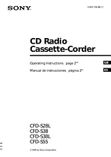 Sony CFD-S38L Manual De Usuario