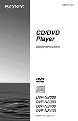 Sony DVP-NS333 Справочник Пользователя