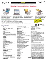 Sony pcg-r505el Specification Guide