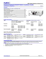 NEC PA550W User Manual