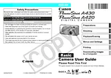 Canon PowerShot A430 Betriebsanweisung