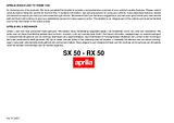 APRILIA RX 50 Справочник Пользователя