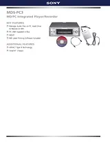 Sony MDS-PC3 Guida Specifiche