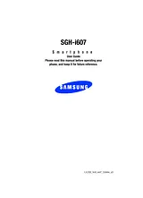Samsung SGH-i607 Справочник Пользователя
