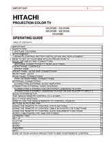 Hitachi 50UX58B Manual Do Utilizador