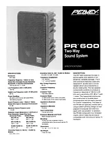 Peavey PR 600 Справочник Пользователя