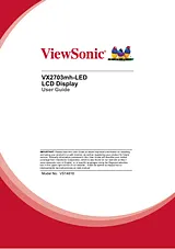 Viewsonic VX2703MH-LED Справочник Пользователя