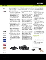 Sony HDRCX7 Guia De Especificaciones