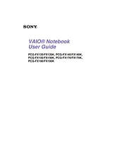 Sony PCG-FX170 Manual