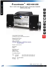 Soundmaster MCD 4500 USB Prospecto