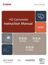 Canon VIXIA HF R62 Manual Do Utilizador