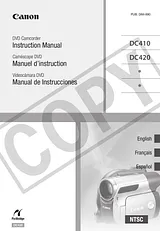 Canon DC420 지침 매뉴얼
