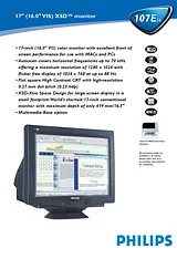 Philips 17 inch CRT Monitor 107E56/66 Folheto