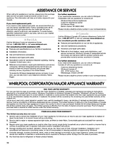 Maytag UXT5236BDS Warranty Information