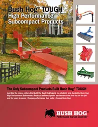 Bush Hog Subcompact Rear Blades User Manual
