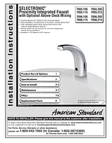 American Standard 7055.115 Manual Do Utilizador