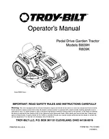 Troy-Bilt R809K Справочник Пользователя