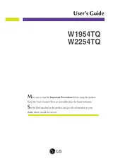 LG W2254TQ Owner's Manual