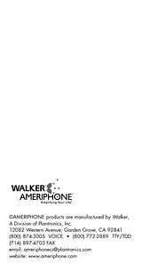 Ameriphone Alarm Clock M18599 Manuel D’Utilisation