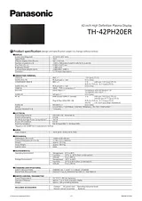 Panasonic TH-42PH20ER Справочник Пользователя