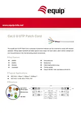 Equip Cat.6 U/UTP 7.5m 805525 データシート