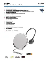 Sony D-EJ885 Guide De Spécification