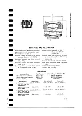 MINOLTA MC Rokkor-PF 85 mm f/ 1.7 (MC-II Version) Lens Technical Manual