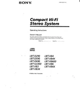 Sony LBT-D290 Manual