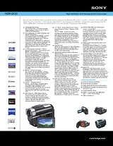 Sony HDR-UX10 Guia De Especificaciones