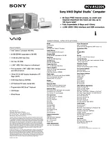 Sony PCV-R522DS Guide De Spécification