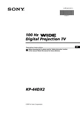 Sony KP-44DX2 Справочник Пользователя