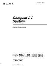 Sony DAV-C900 Manual