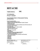 Hitachi VT-MX4410A Справочник Пользователя