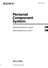 Sony PMC-D40L Manual Do Utilizador