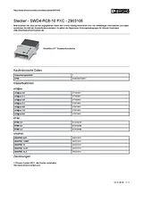 Phoenix Contact Plug SWD4-RC8-10 PXC 2903106 2903106 Техническая Спецификация
