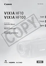 Canon VIXIA HF100 Manual Do Utilizador