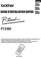 Brother PT-E500 Guida All'Installazione Rapida