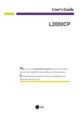 LG L2000CP-SF Инструкции Пользователя
