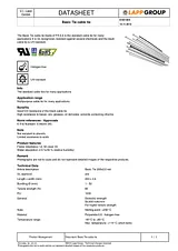 Lappkabel (L x W) 200 mm x 2.6 mm KABELBINDER BASIC TIE 200X2,6 TR Ecru 1000 pc(s) 61831004 Ficha De Dados