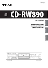 TEAC CD-RW890 사용자 설명서