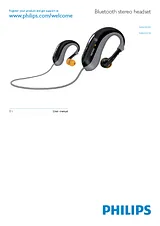 Philips Bluetooth stereo headset SHB6000 SHB6000/28 Manual Do Utilizador