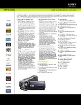 Sony HDR-CX550V Guia De Especificação