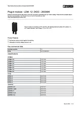 Phoenix Contact Plug-in module LDM- 12- 24DC 2833686 2833686 Data Sheet