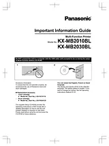 Panasonic KXMB2030BL Operating Guide