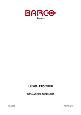 Barco D320L Digitizer Manuel D’Utilisation